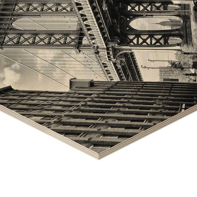 Hexagone en bois - Manhattan Bridge In America