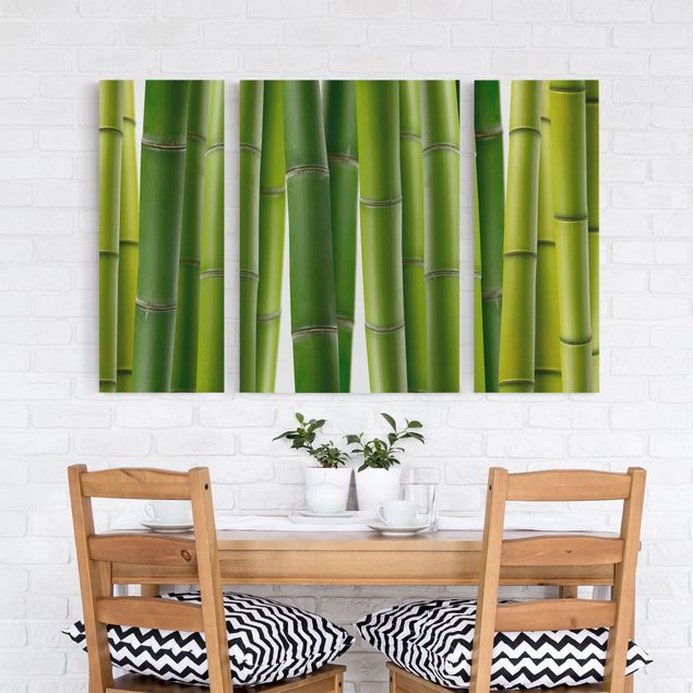 Tableau toile bambou Plantes de bambou