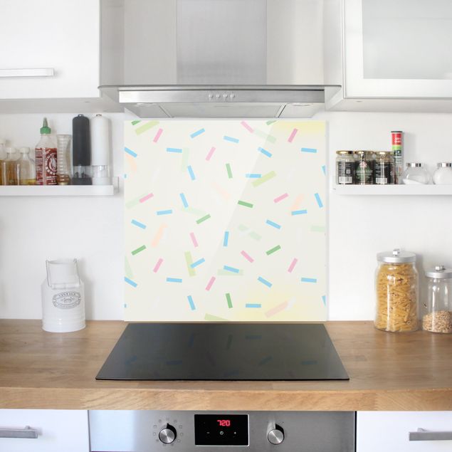 Décorations cuisine Confetti coloré de rayures pastel