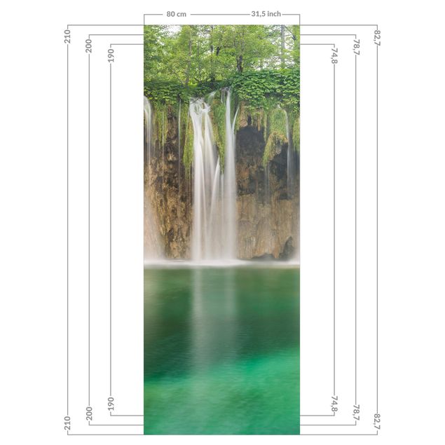 Revêtement mural de douche - Waterfall Plitvice Lakes