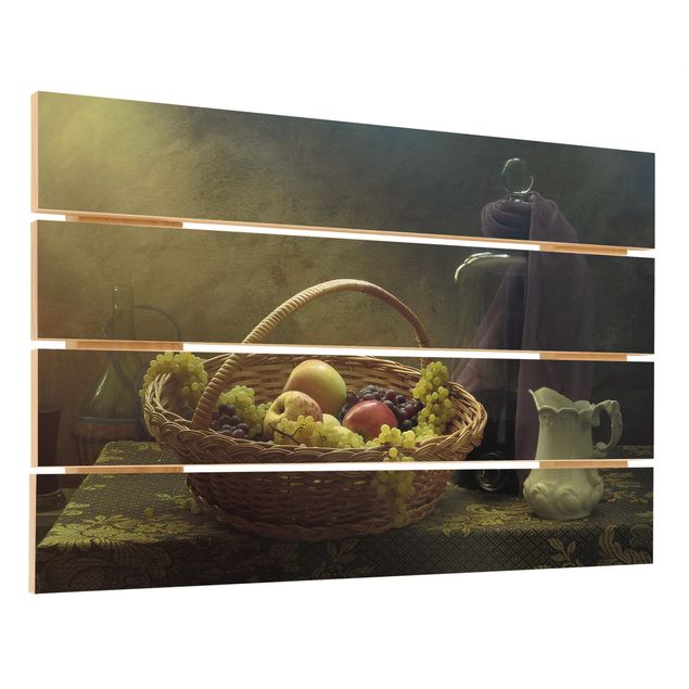Impression sur bois - Still Life With Fruit Basket