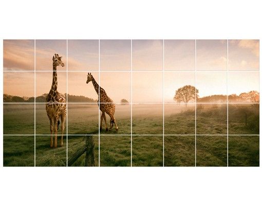 Films autocollants Surreal Giraffes