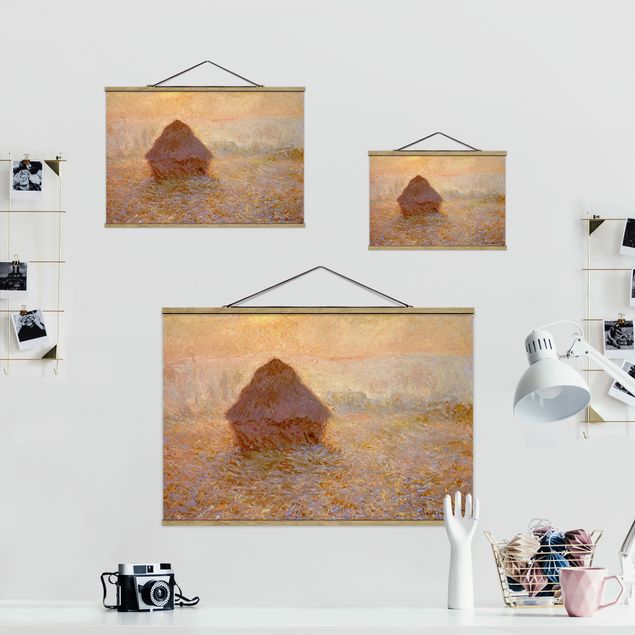 Tableau nature Claude Monet - La meule de foin dans la brume