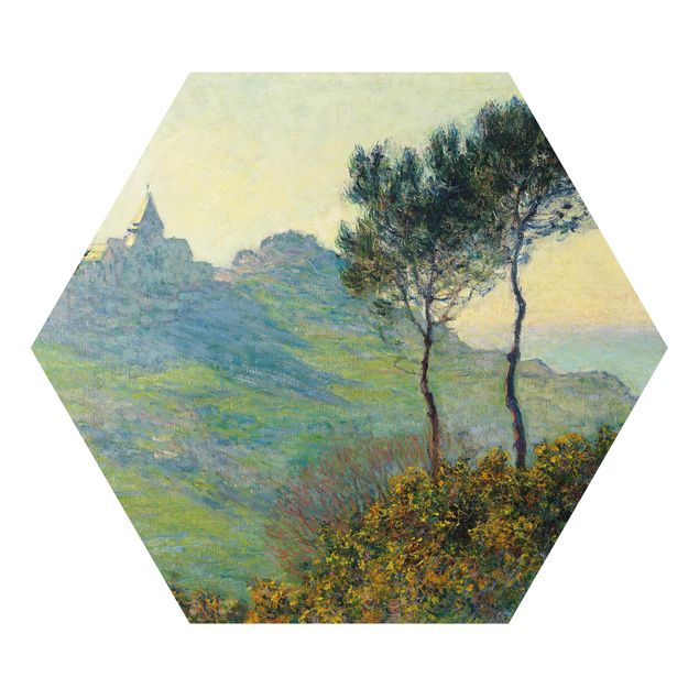 Tableaux moderne Claude Monet - L'église de Varengeville au soleil couchant