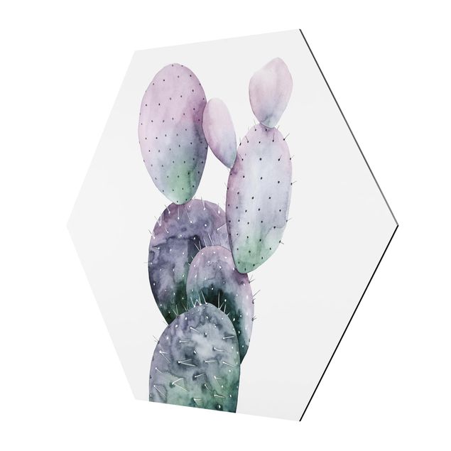 Tableau décoration Cactus en violet I
