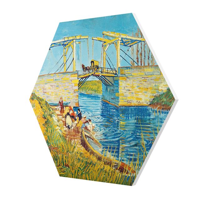 Tableaux modernes Vincent van Gogh - Le pont-levis d'Arles avec un groupe de lavandières