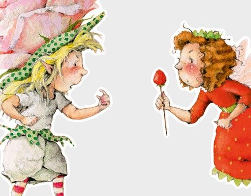 Sticker mural - No.678 Little Strawberry Strawberry Fairy - Pink Rose