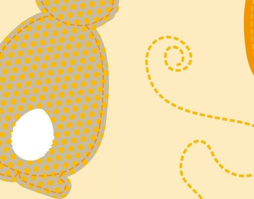 Boite aux lettres - Yellow Bunny Pattern