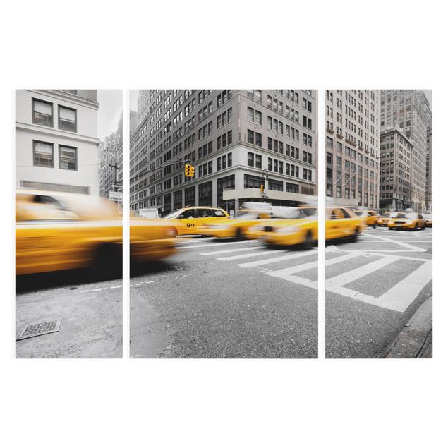 Tableaux sur toile en noir et blanc New York en effervescence
