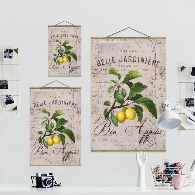 Tableaux muraux Collage Shabby Chic - Prune