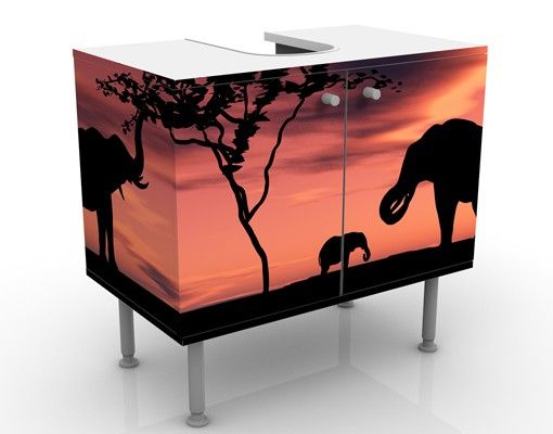 Meubles sous lavabo design - African Elephant Family