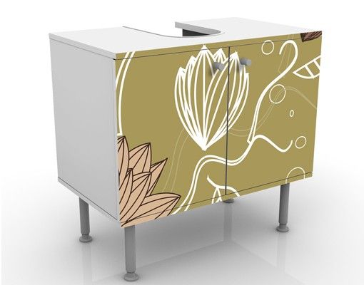 Meubles sous lavabo design - Art Nouveau Flower