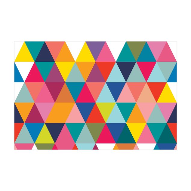 tapis multicolore Colourful Triangle Pattern