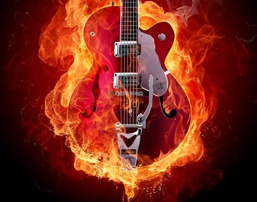 Meubles sous lavabo design - Guitar In Flames