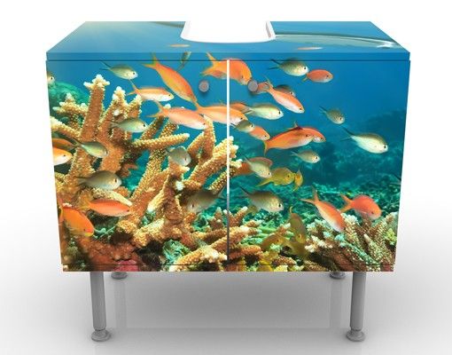 Meubles sous lavabo design - Coral reef