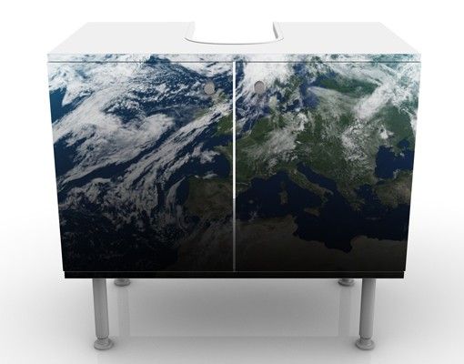 Meubles sous lavabo design - Illuminated Planet Earth