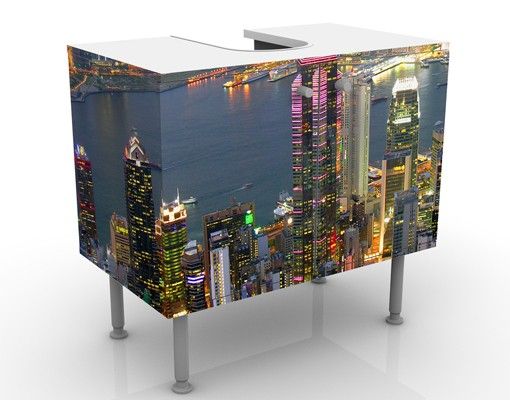 Meubles sous lavabo design - Hong Kong Skyline