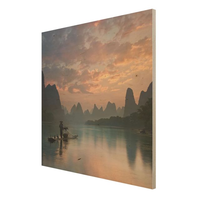 Tableau décoration Lever de soleil sur la rivière chinoise
