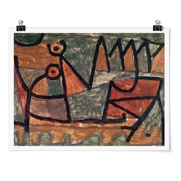 Tableau abstrait Paul Klee - Voyage en bateau sinistre