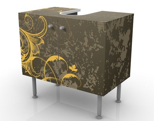Meubles sous lavabo design - Flourishes In Gold And Silver