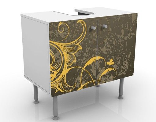 Meubles sous lavabo design - Flourishes In Gold And Silver
