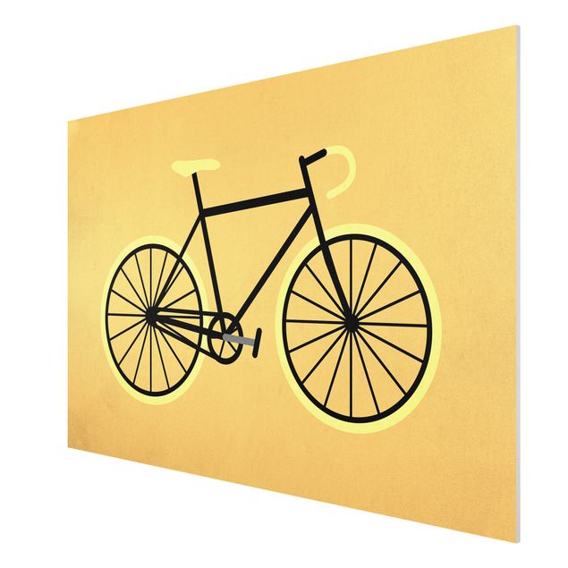 Tableaux reproductions Bicyclette en jaune