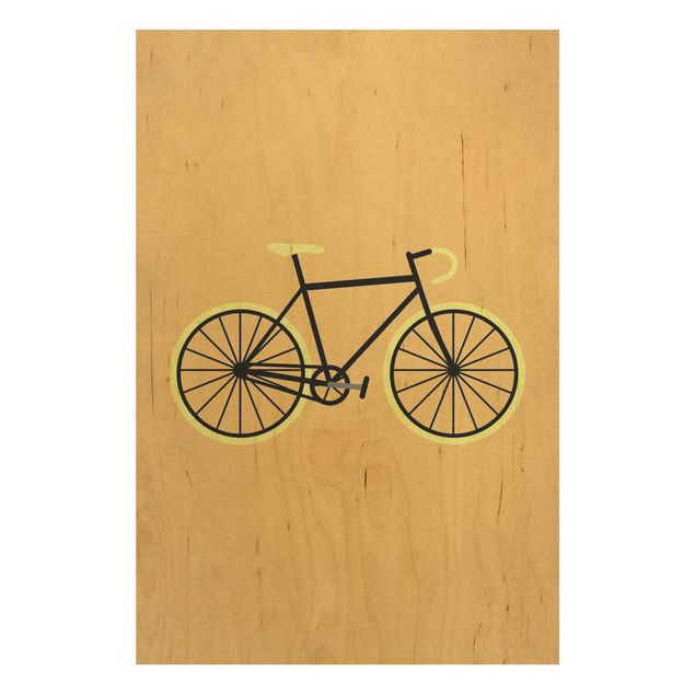 Tableaux muraux Bicyclette en jaune