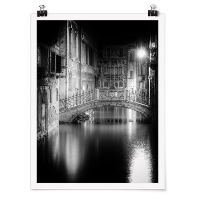 Posters en noir et blanc Pont de Venise