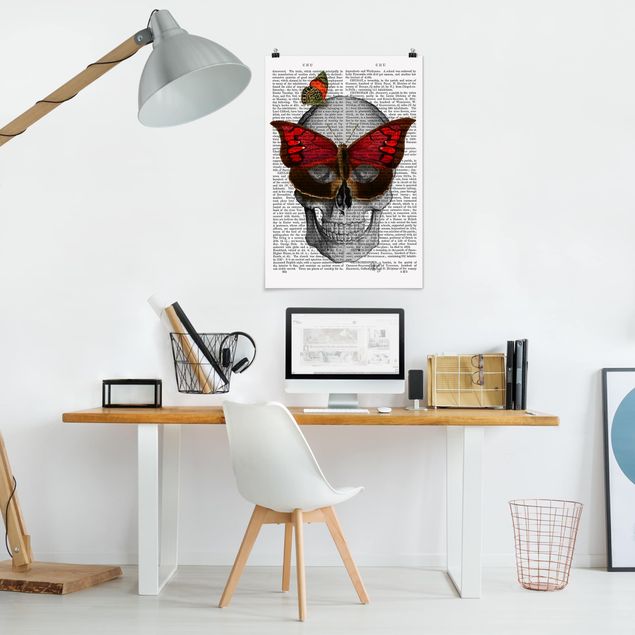 Tableaux modernes Scary Reading - Masque de papillon