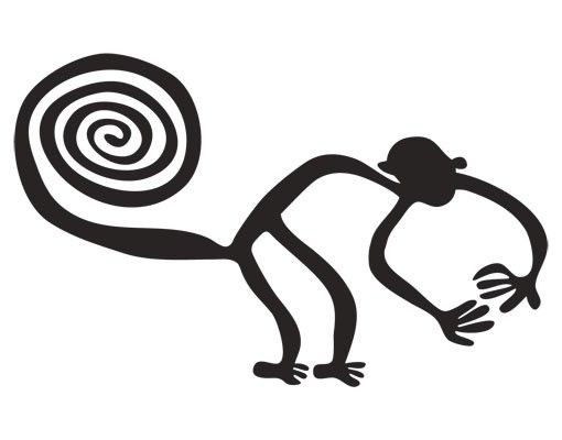 Stickers muraux jungle No.UL1040 Nazca Lines Monkey