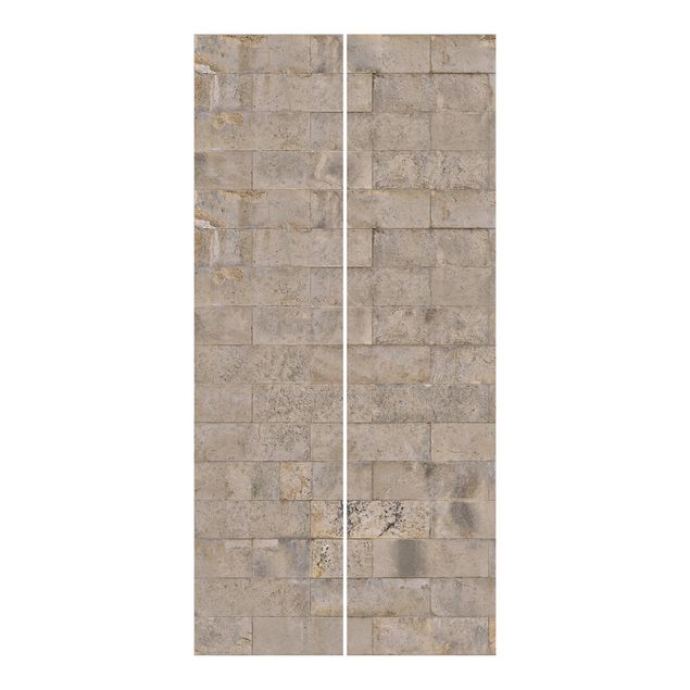 Panneaux coulissants effet pierre et bois Brick Concrete