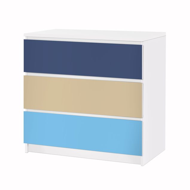 Papier adhésif pour meuble IKEA - Malm commode 3x tiroirs - Colour Set Nobel