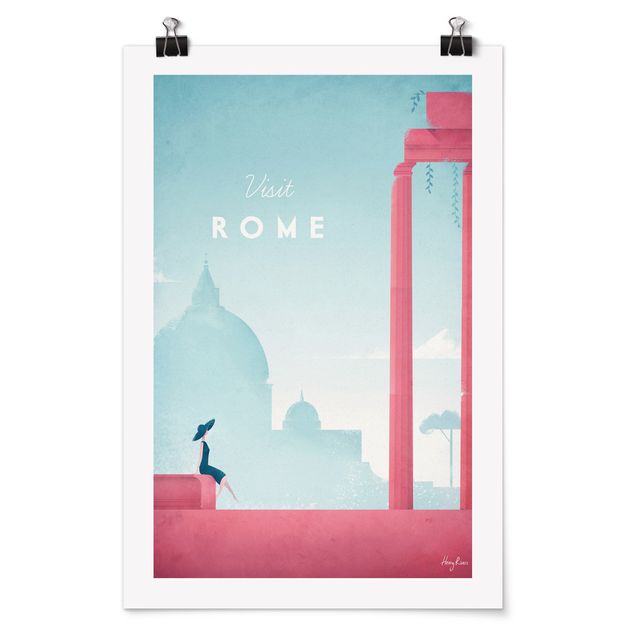 Tableau portrait Poster de voyage - Rome