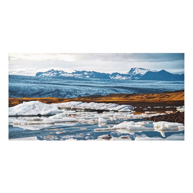 Fonds de hotte - Glacier Lagoon - Format paysage 2:1