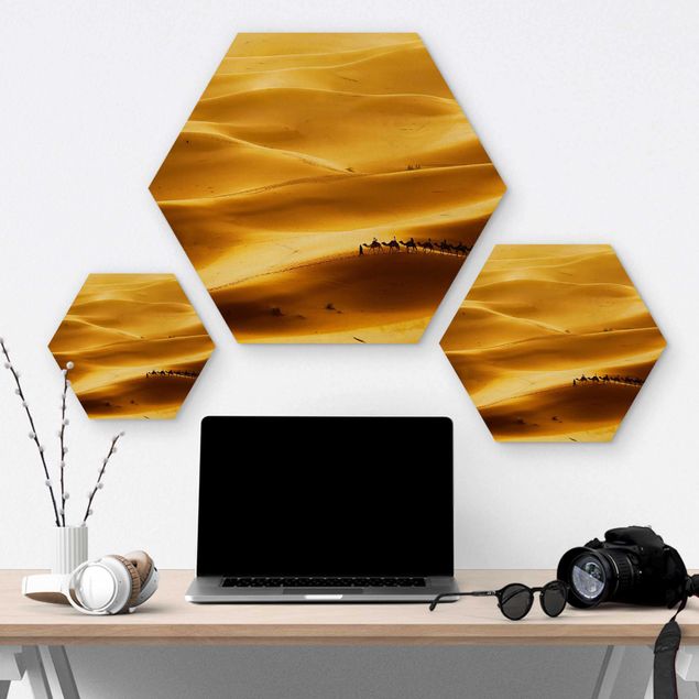 Hexagone en bois - Golden Dunes
