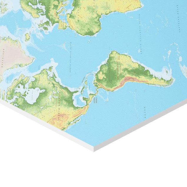 Hexagone en forex - Physical World Map