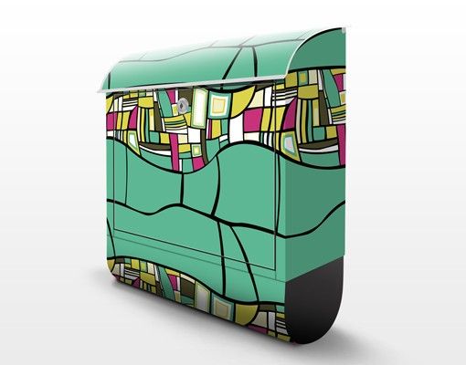 Boite aux lettres - Abstract Pattern Design Turquoise