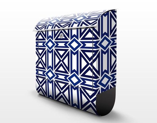 Boite aux lettres - Graphical Repeat Pattern Blue
