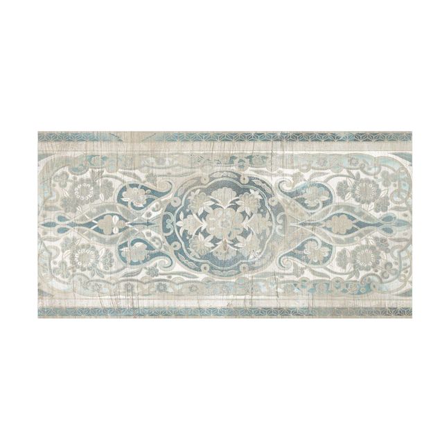 tapis d entrée long Panneaux en bois Perses Vintage IV