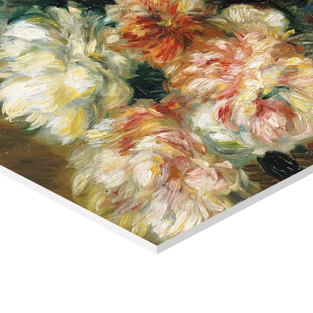 Tableau vert Auguste Renoir - Vase de pivoines