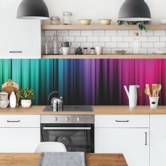 crédence cuisine en verre Rainbow Display II