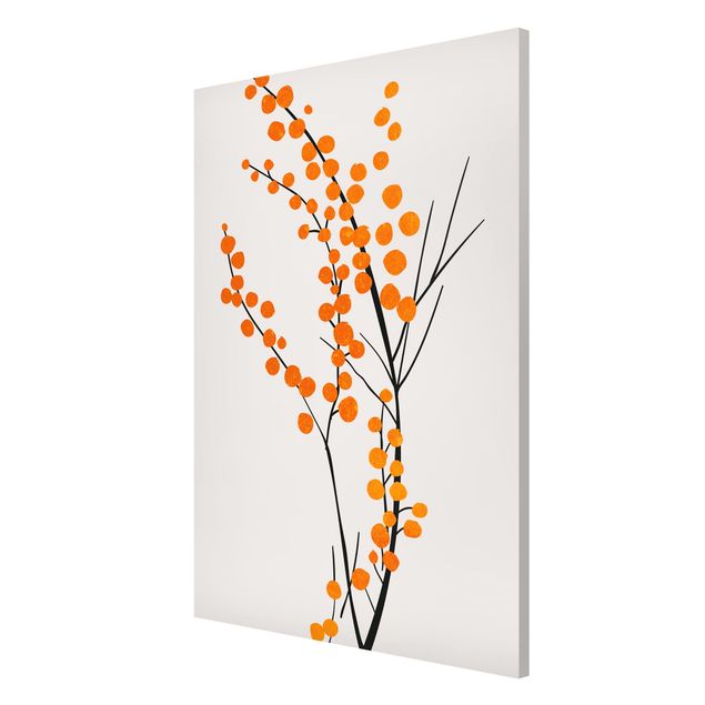 Tableaux magnétiques avec fleurs Monde végétal graphique - Baies Orange