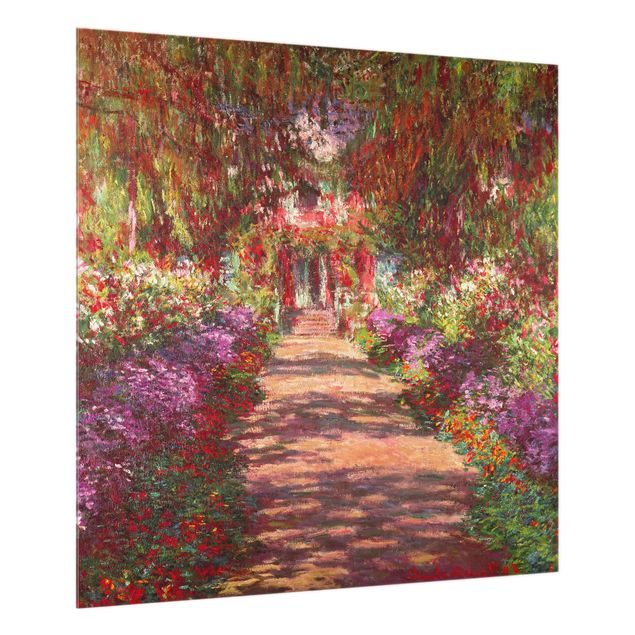 Tableau artistique Claude Monet - Allée dans le jardin de Monet à Giverny