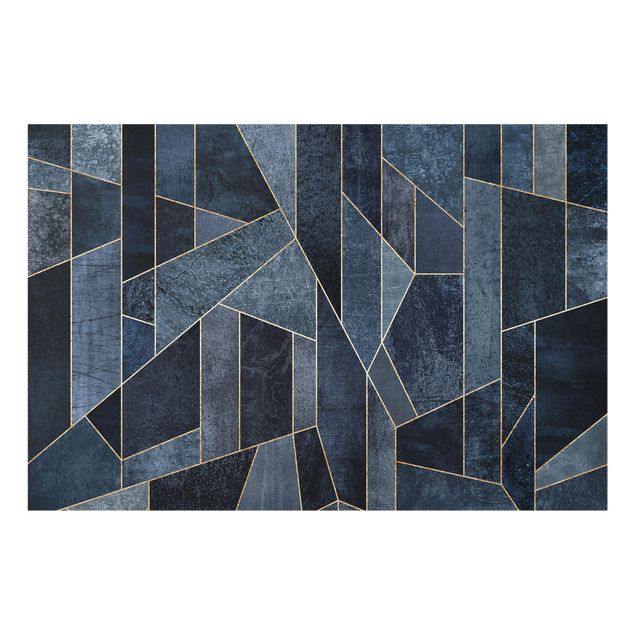 Tableaux de Elisabeth Fredriksson Aquarelle Géométrie Bleue