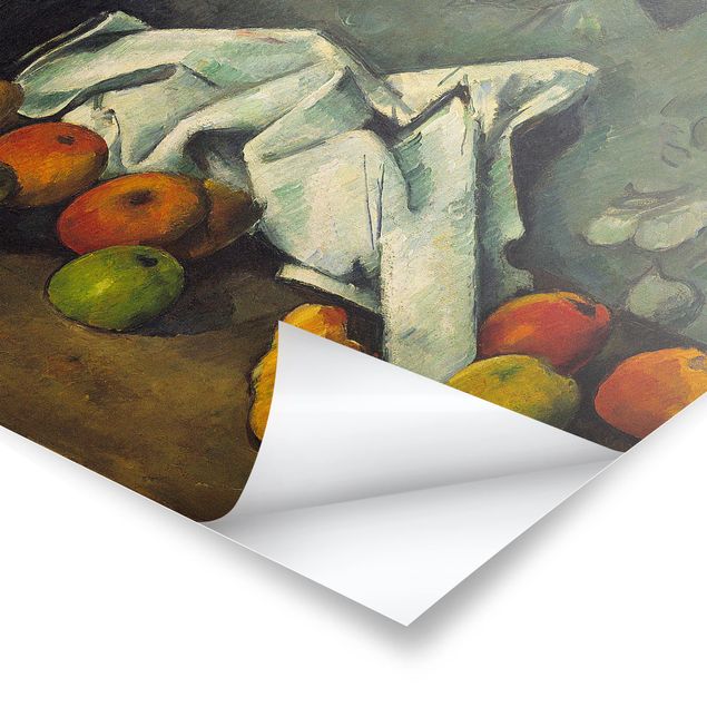 Reproduction de tableaux poster Paul Cézanne - Nature morte avec bidon de lait et pommes