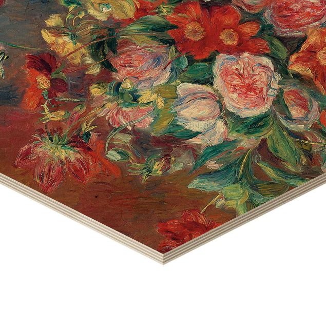 Tableaux en bois Auguste Renoir - Vase à fleurs