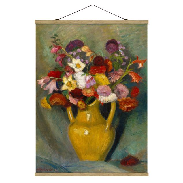 Tableaux modernes Otto Modersohn - Bouquet coloré dans une cruche en argile jaune