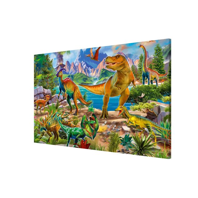 Cadre animaux T-Rex et Parasaurolophus