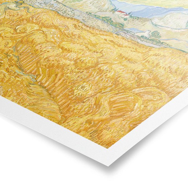 Tableau en pointillisme Vincent Van Gogh - La moisson, le champ de blé