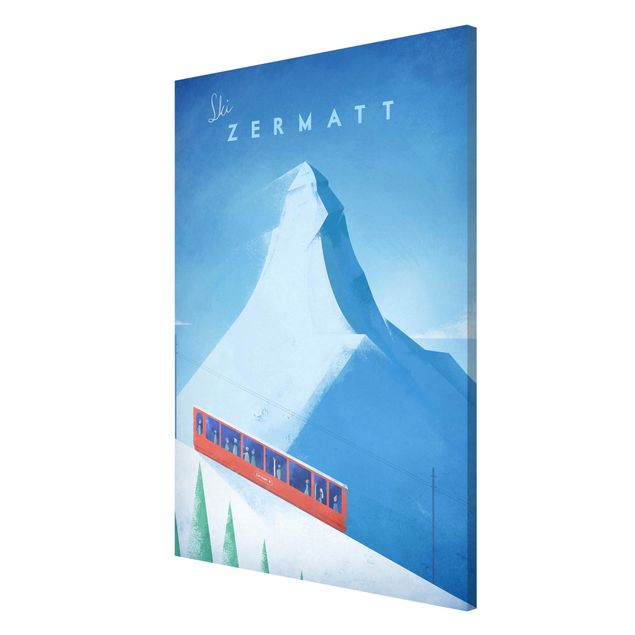 Tableau montagne Poster de voyage - Zermatt